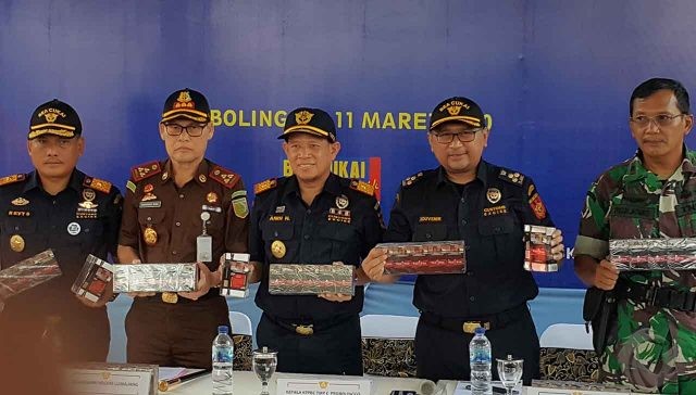 Gerebek Gudang di Lumajang, Bea Cukai Probolinggo Sita Jutaan Batang Rokok Ilegal