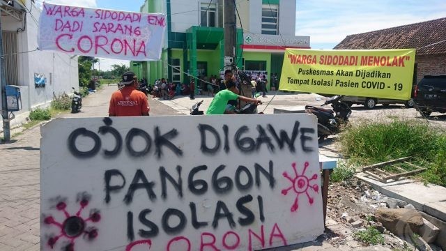 Rencana Puskesmas Dijadikan Karantina Covid-19, Warga di Sidoarjo Demo