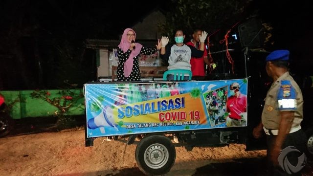 Warganya ODP Corona, Pemdes di Nganjuk Sosialisasi Keliling Kampung