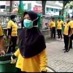 Cegah Corona, Polres Nganjuk Bersih-Bersih Fasiltas Umum