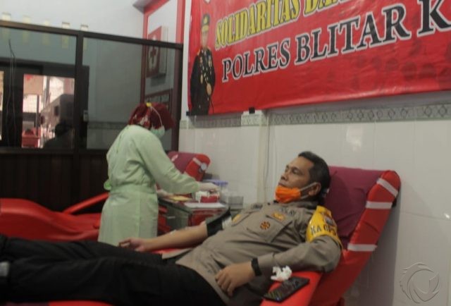 Stok Darah PMI Menipis, Polres Blitar Kota Gelar Donor Darah