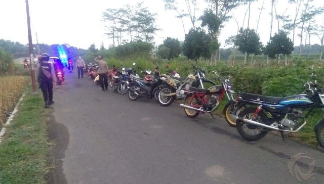 Balap Liar di Kediri, Belasan Pengendara Bawah Umur Digaruk Polisi