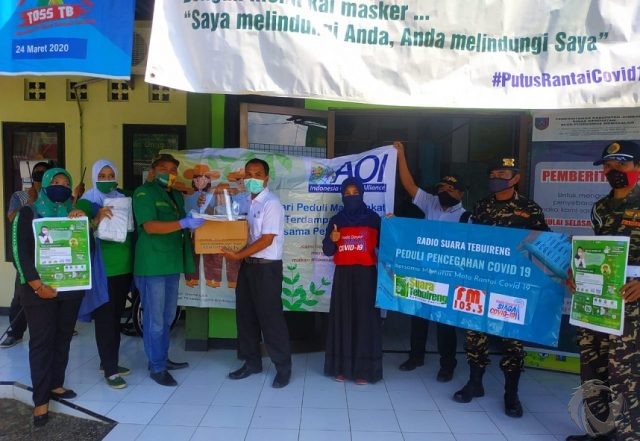 Kasus Positif Covid-19 Terus Naik, PC Ansor Jombang Sosialisasi Hidup Sehat