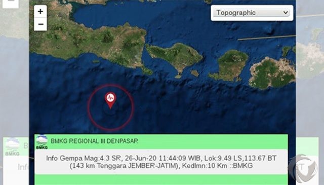 Gempa 4.3 Skala Richter Goyang Jember Ketika Jemaah Salah Jumat