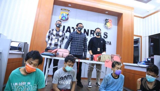 Satreskrim Polrestabes Surabaya Bekuk 4 Jambret, 3 di Antaranya Napi Program Asimilasi