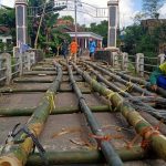 Jembatan Antar Desa di Tulungagung Amblas, Warga Swadaya Buat Jembatan Sasak