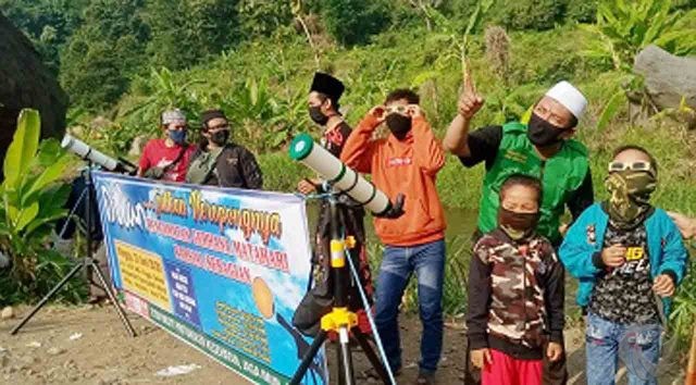 Gerhana Matahari Cincin, LFNU Kabupaten Mojokerto Beri Edukasi ke Masyarakat