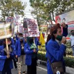 Kado Hari Bhayangkara, PMII Mojokerto Demo Polres Soal Tambang Ilegal