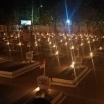 Ratusan Lilin Membersamai Upacara Kehormatan dan Renungan Suci di TMP Lamongan