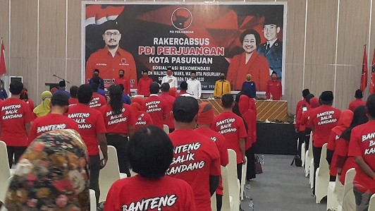Rakercabsus PDIP Kota Pasuruan, Ketua DPC: Kawal Rekomendasi DPP untuk Paslon TEGAS!
