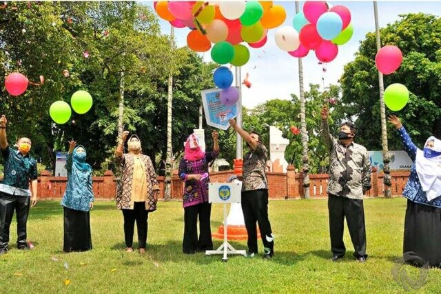 Peluncuran ‘Gerakan Mendaftarkan Anak ke PAUD’ di Nganjuk Ditandai Pelepasan Balon