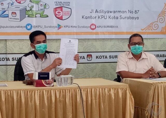 KPU Tetapkan Dua Paslon untuk Bersaing di Pilwali Surabaya