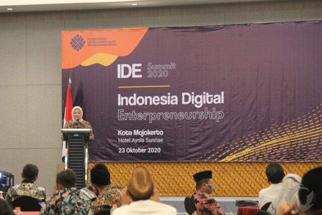 Menaker Ida Fauziyah, Launching Indonesia Digital Entrepreneur di Mojokerto