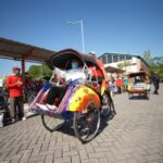 Dukung Wisata Kota Madiun, Becak Dicat Warna-Warni dan Terapkan Prokes