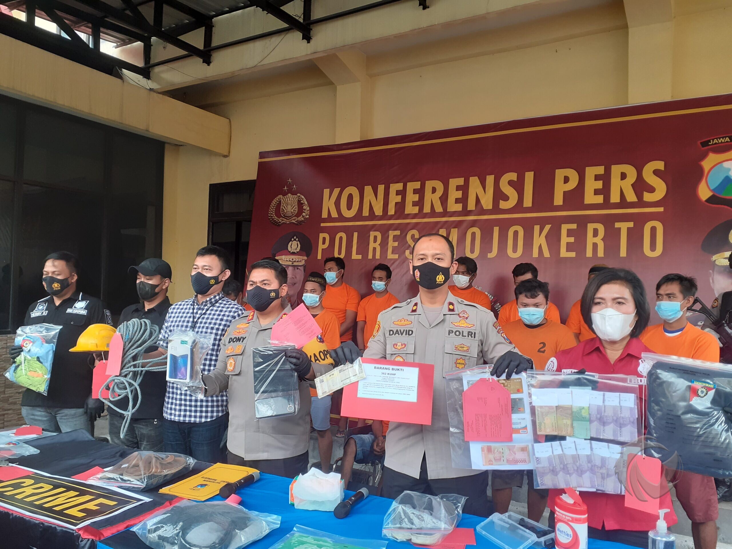 Ungkap kasus kriminal di Polres Mojokerto, Kamis (4/2/2021).