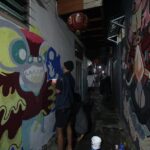 Perayaan Imlek di Kampung Pecinan Surabaya Diisi Melukis Mural