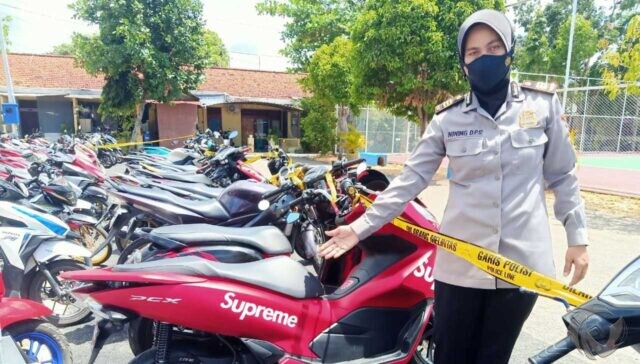 Razia Balap Liar, Polisi Giring 120 Pesepeda Motor ke Mapolres Pamekasan