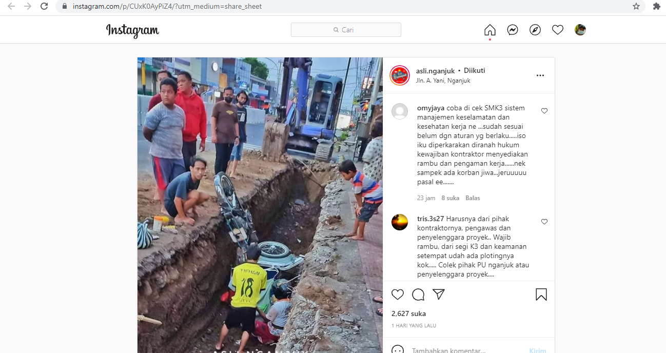 Proyek KEN Nganjuk Bawa Korban, Pemkab Tak Akan Tanggungjawab