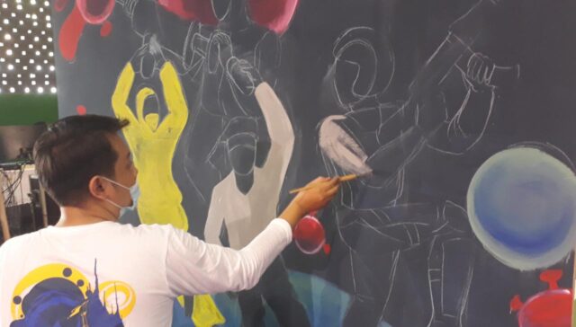 Menengok Beragam Mural Pada Hari Ultah ke 70 Humas Polri di Surabaya
