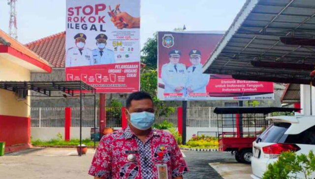 Giatkan Edukasi Anti Rokok Ilegal, Kecamatan Kepanjen Kidul Kota Blitar Sebar Baliho