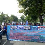 Ratusan Buruh di Jombang Kembali Aksi, Desak Bupati Naikkan UMK Tahun 2022