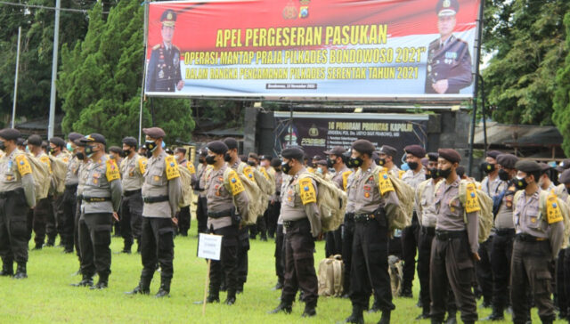 Polres Bondowoso Dapat Tambahan 1.680 Personel untuk Pengamanan Pilkades Serentak 2021