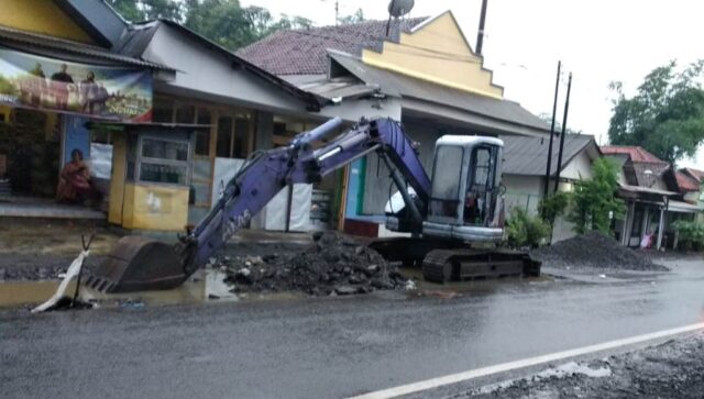 Ekskavator Rusak Teronggok di Tepi Jalan Probolinggo, Mengganggu AktivitasWarga