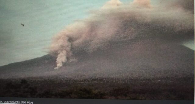 Gunung Semeru Lumajang, Api Teramati di Puncak Kondisi Diam