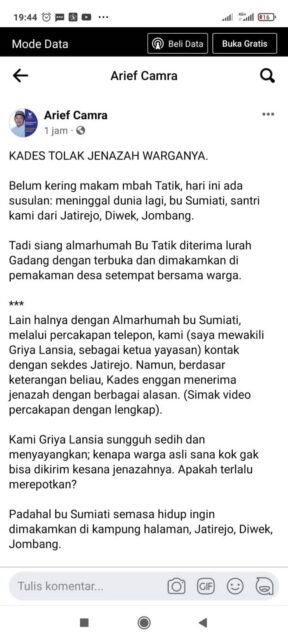 Viral, Kades di Jombang Dituduh Tolak Jenazah Warganya yang Meninggal di Griya Lansia Malang