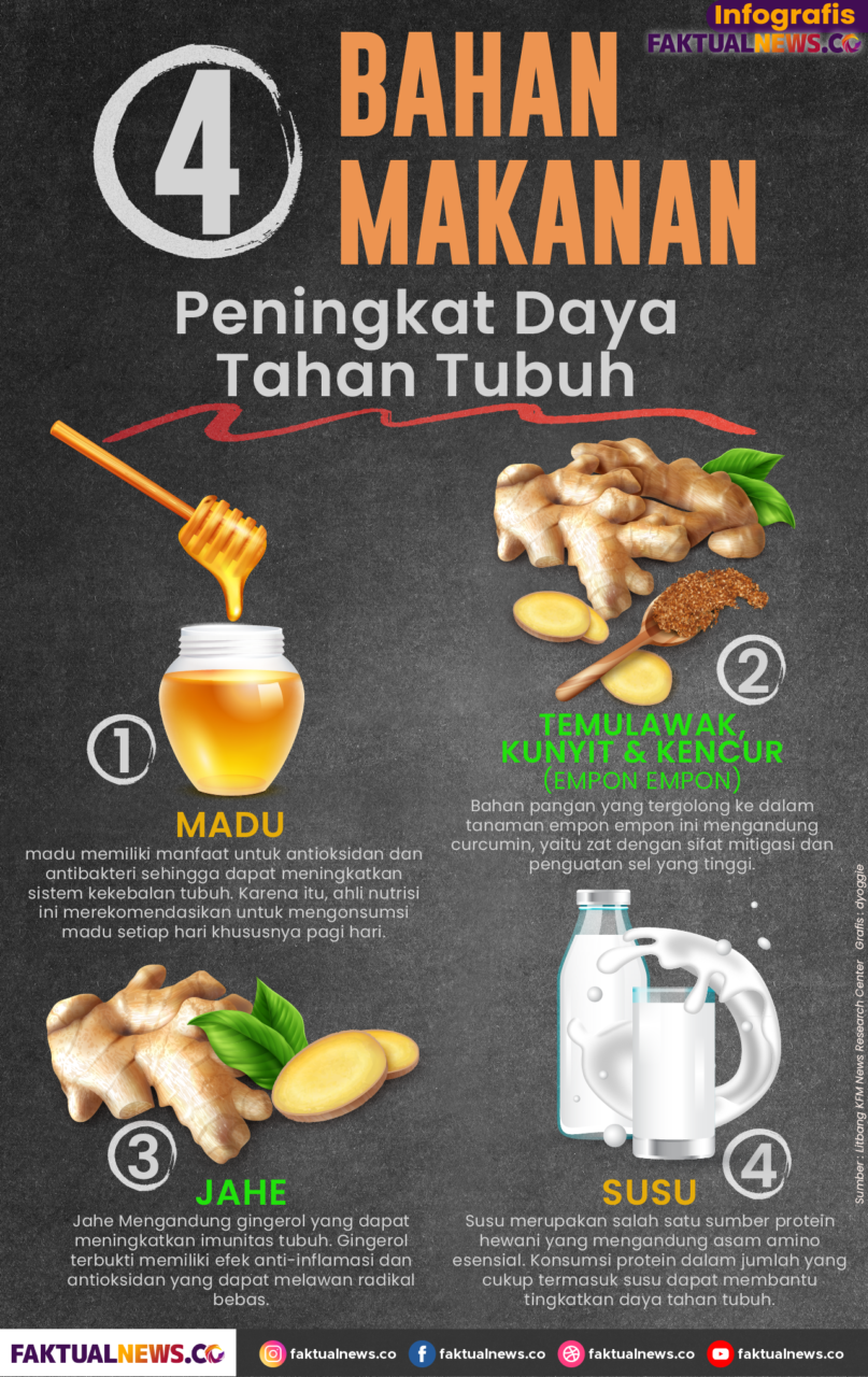 4 Bahan Makanan Peningkat Daya Tahan Tubuh - FaktualNews.co