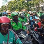 Ribuan Ojol Surabaya Unjuk Rasa di Depan Kantor Dishub Jatim Tuntut Kenaikan Tarif