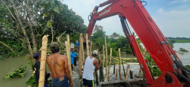 Dinas PUPR Jombang Lakukan Penanganan Tanggul Jebol Kali Ngotok Ring Kanal