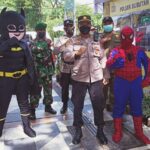 Polsek Bubutan Surabaya Datangkan Dua Superhero Bantu Jaga Kamtibmas