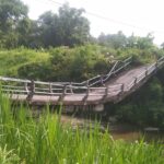 Jembatan Barongsawahan Jombang Ambles Dua Tahun Masih Terbengkalai