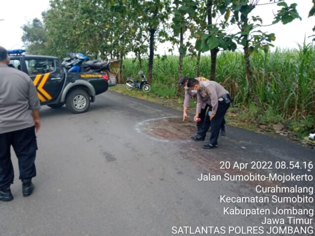 Tabrakan Motor Beruntun di Jombang, Seorang Pemotor Asal Mojokerto Tewas