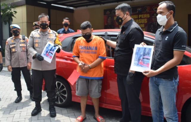 Ngebet Punya Mobil, Warga Surabaya Bawa Kabur Honda Jazz Milik Majikan di Sidoarjo
