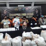 Polres Mojokerto Kota Gulung Jaringan Narkoba, Sita Barang Bukti Senilai Rp 10 M