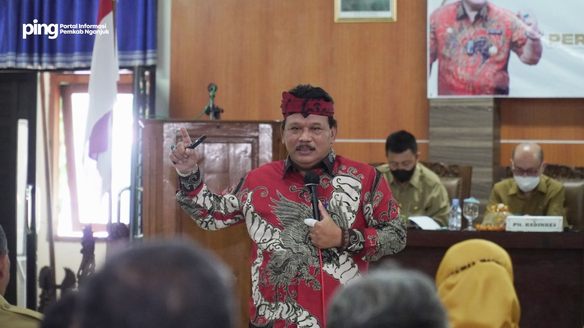 Rembuk Stunting Tingkat Kabupaten Nganjuk Tahun 2022 di Ruang Rapat Anjuk Ladang, Senin (27/06/2022).