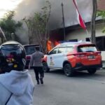 Diduga Korsleting Listrik, Gudang Perlengkapan Polres Kediri Kota Terbakar