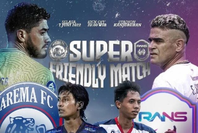 Dijadwalkan Selasa Malam, Uji Coba Arema FC vs RANS Nusantara FC Disiarkan Indosiar