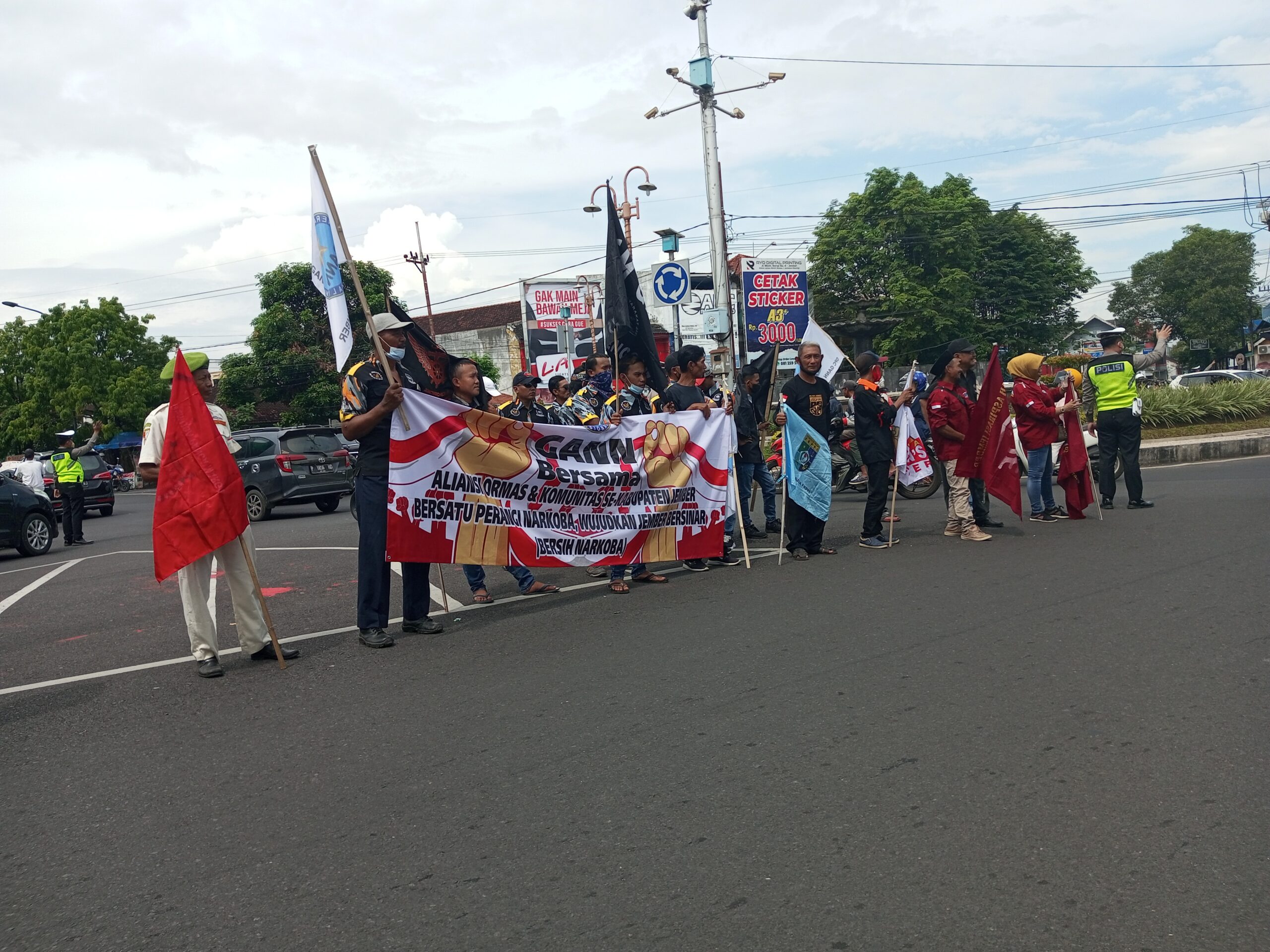 Puluhan Ormas di Jember Demo Desak Perda Soal Narkoba