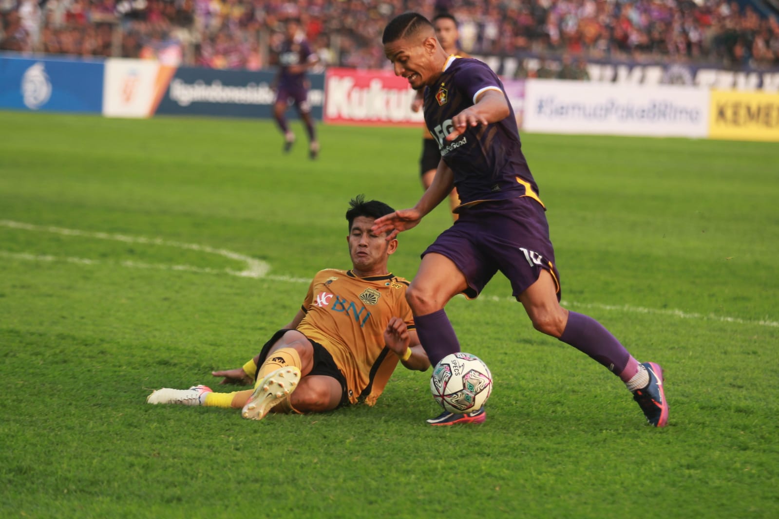 Pertandingan Persik Kediri lawan Bhayangkara FC, Minggu (31/7/2022).