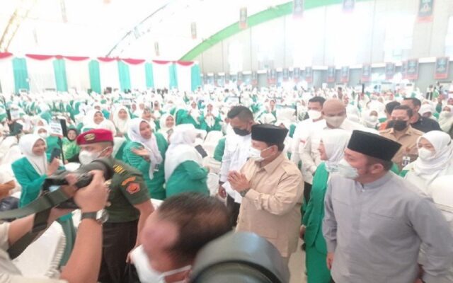 Hadiri Kongres Fatayat NU, Prabowo Dibacakan Al Fatihah agar Menjadi Presiden