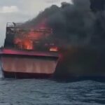 KM Lautan Papua Indah Milik PT Wogikel Papua Jaya Probolinggo, Terbakar di Perairan Paiton
