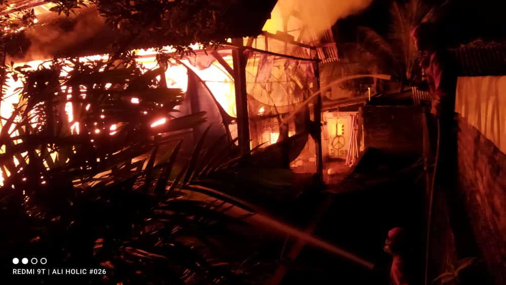 kandang ayam di Kelurahan Talun, Kecamatan Talun, Kabupaten Blitar terbakar.