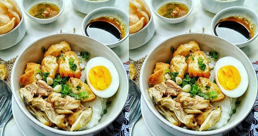 Bubur Ayam Istimewa dengan Jamur dan Telur Puyuh untuk Sarapan, Ini Resepnya