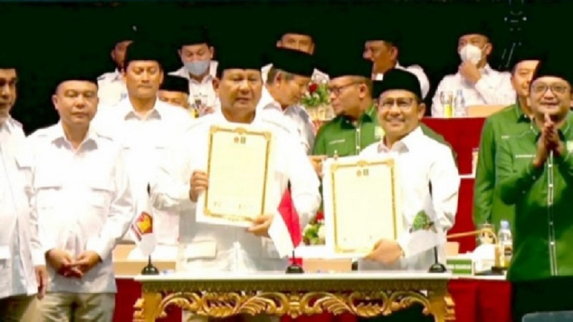 Prabowo dan Cak Imin Deklarasikan Koalisi Gerindra dan PKB pada Pilpres 2024