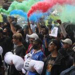 Ratusan Aremania Demo Bawa ‘Pocong’, Suarakan 9 Tuntutan