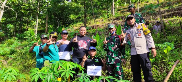 Puluhan Relawan Kediri Tanam Ratusan Pohon di Lereng Gunung Wilis