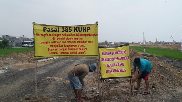 Lahan Sawah Belum Dilunasi Pengembang, Petani di Sidoarjo Ini  Demo Tunggal